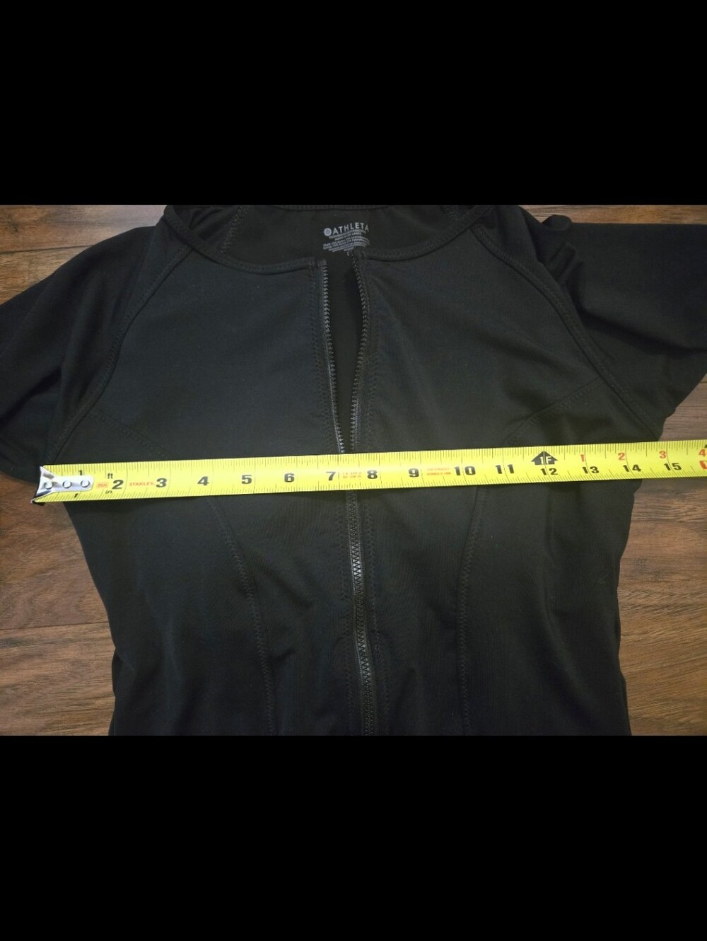 Athleta Cortes S Black Long Sleeve One Piece Swimsuit With Sewn In Cups Zipper - Picture 6 of 6